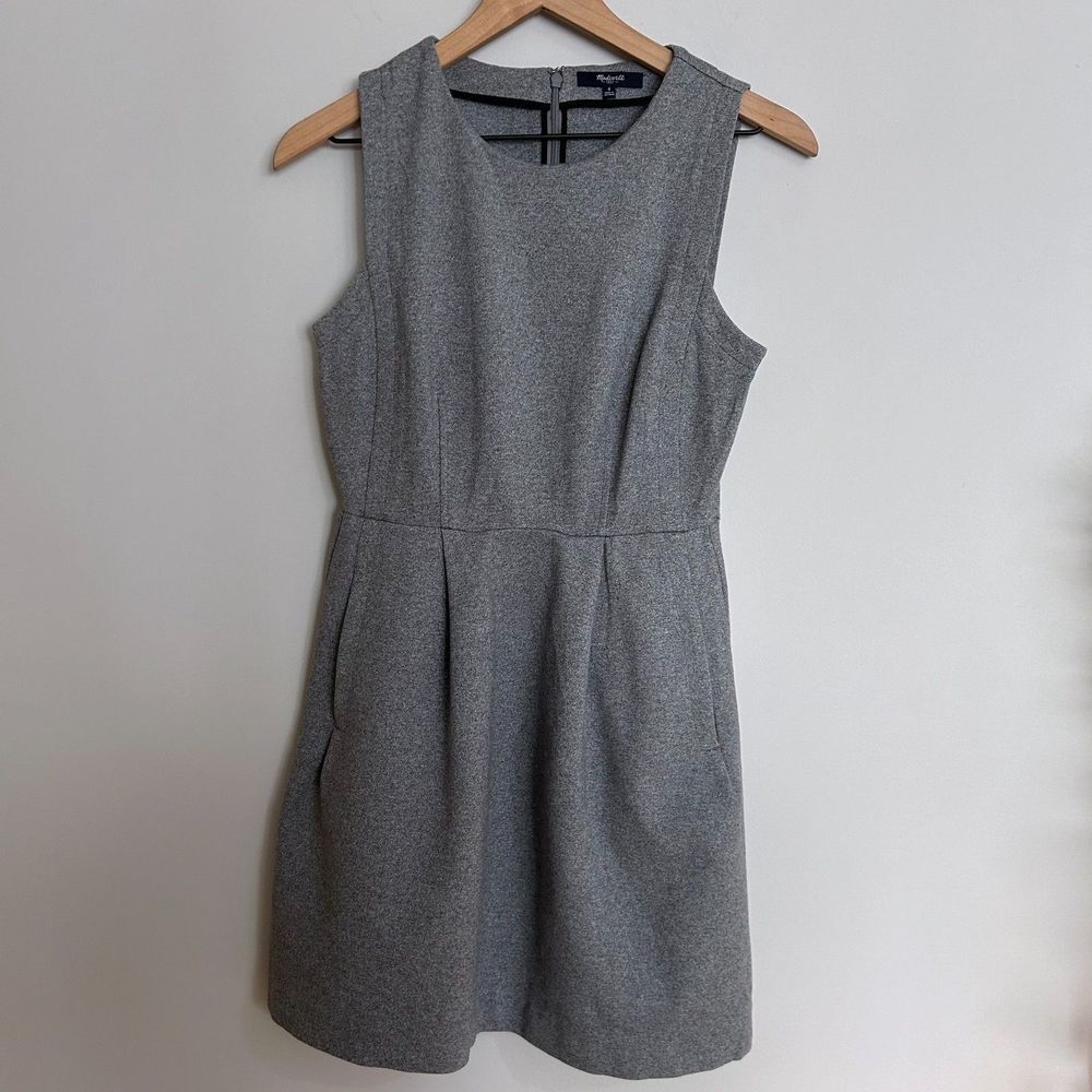 Madewell Grey Fit and Flare Dress